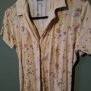 Vintage floral button maxi dress